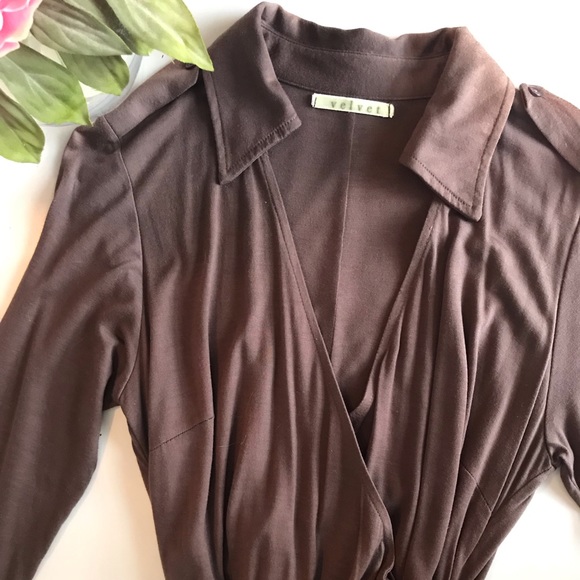 NWOT Velvet by Graham and Spencer Wrap Dress - Picture 6 of 8